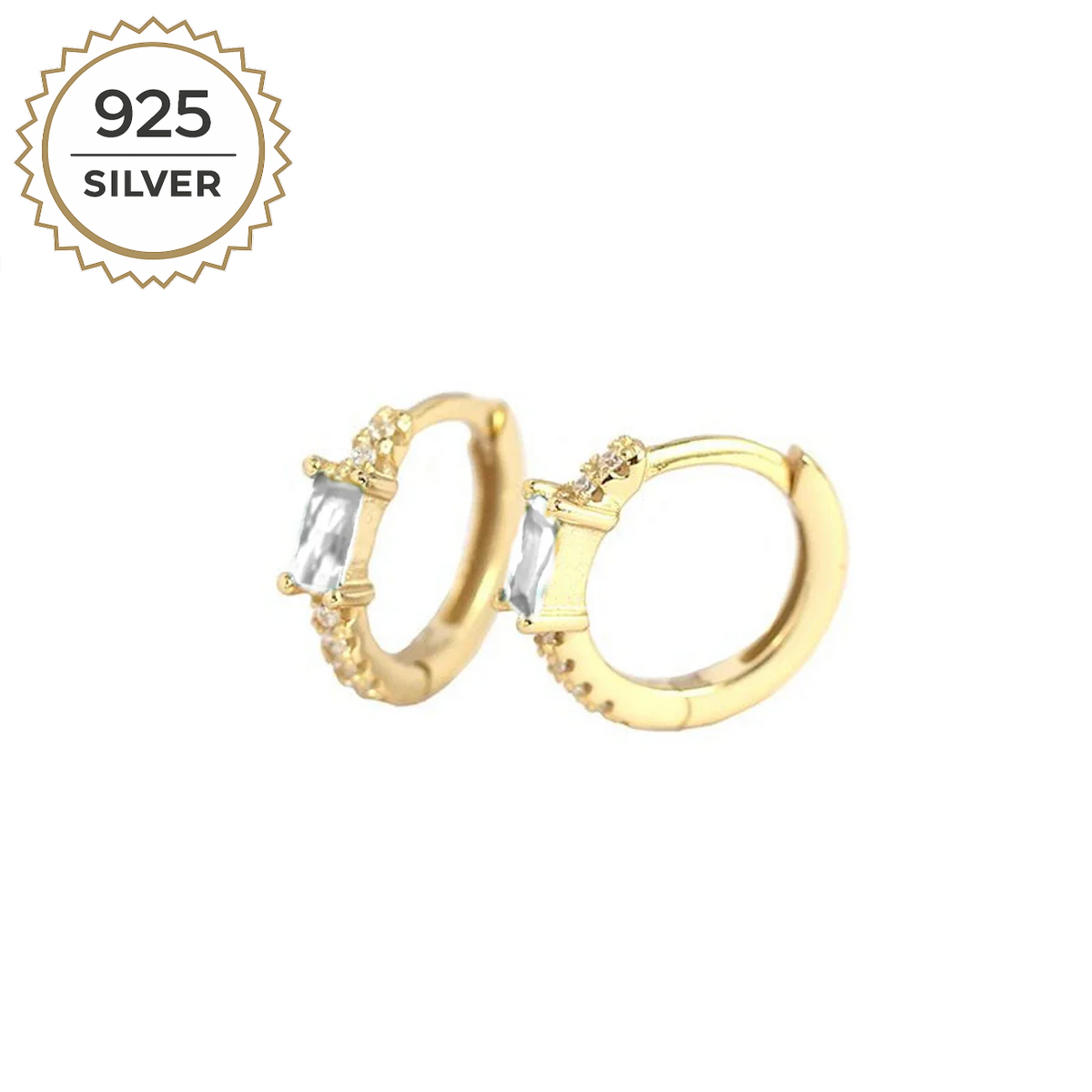 Cercei Judy Hoops – Argint 925 placat cu Aur 18K